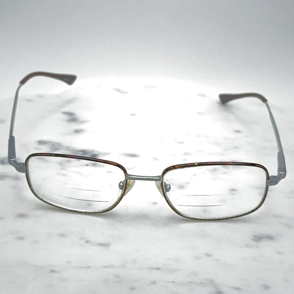 Superflex Titanium SF-1123T S202 Brown Silver Eyeglasses Frames Only 54-18-140